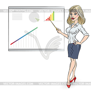 Business woman - vector clip art