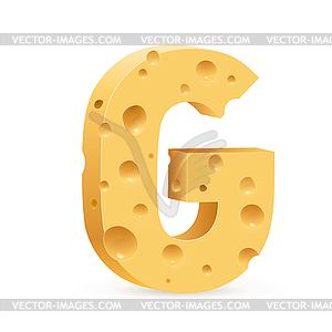 Letter made of Cheese - vector clipart