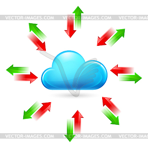 Cloud computing - vector EPS clipart