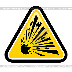 Explosive Hazard Sign - vector image