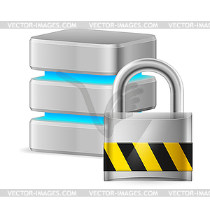 Database icon off - vector clipart