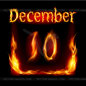 Calendar of Fire - vector image