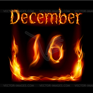 Calendar of Fire - vector clipart