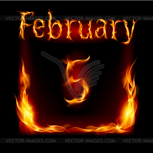 Calendar of Fire - vector clip art