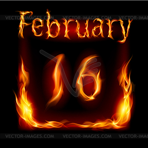 Calendar of Fire - vector clip art