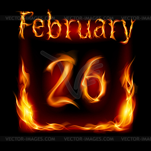 Calendar of Fire - vector clip art