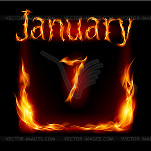 Calendar of Fire - vector image