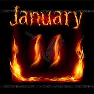 Календарь огня - изображение в векторе