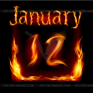 Calendar of Fire - vector clip art