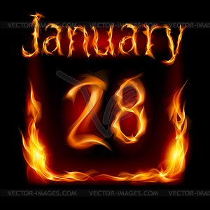 Calendar of Fire - royalty-free vector image