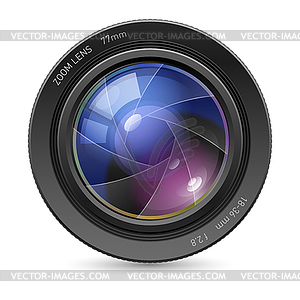 Camera icon lens - vector clipart