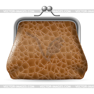 Leather purse - vector image