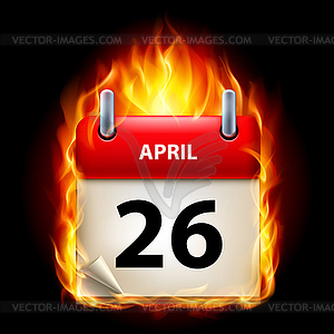 Burning calendar - vector clipart