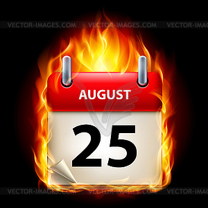 Burning calendar - vector clipart