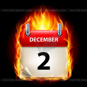 Burning calendar - vector clipart