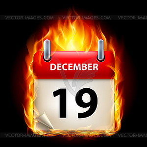 Burning calendar - vector clipart