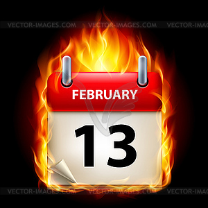 Burning calendar - vector clipart