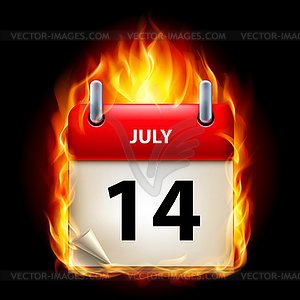 Burning calendar - vector EPS clipart