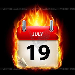 Сжигание календаря - векторный дизайн