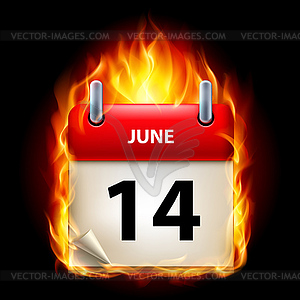 Burning calendar - vector EPS clipart