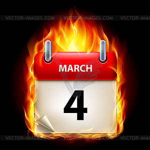 Burning calendar - vector EPS clipart