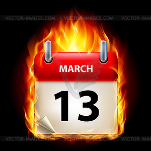 Burning calendar - vector clip art