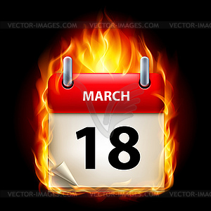 Burning calendar - vector clipart