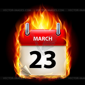 Burning calendar - vector EPS clipart