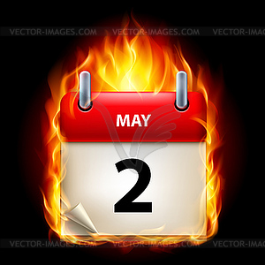 Burning calendar - vector clip art