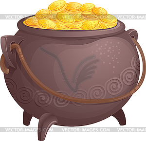 Mythical pot of gold - vector clipart