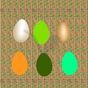 Set of decorative Easter eggs - vector clipart