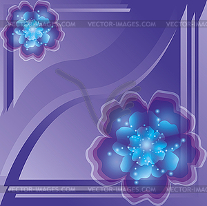 Фон с цветком - векторное изображение EPS