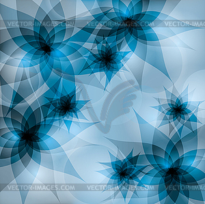 Abstract floral background with flowers lilies - vector clipart