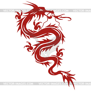 Dragon - symbol of oriental culture - vector image