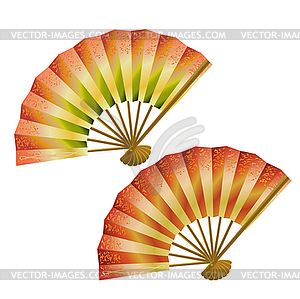 Set of Japanese fans - vector clipart