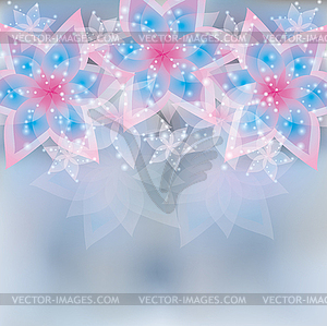 Floral light background, greeting or invitation card - vector clip art