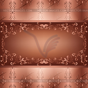 Ornamental background with seamless pattern - vector image