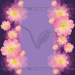 Greeting or invitation card with flower for wedding - vector image