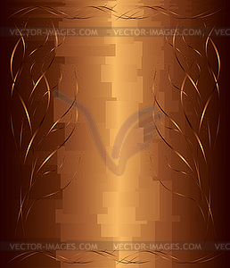 Abstract background chocolate - gold - vector image