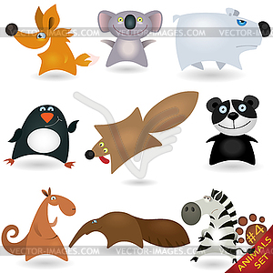 Cartoon animals set  - vector image