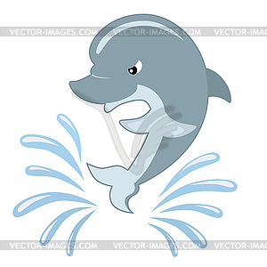 Jumping dolphin - vector clipart / vector image