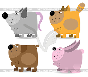 Domestic animals set - vector clipart