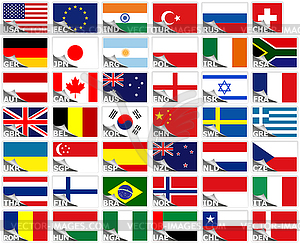Флаг мире набор - векторное изображение EPS