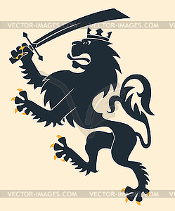 Heraldic lion - royalty-free vector image