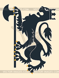 Heraldic lion - vector image