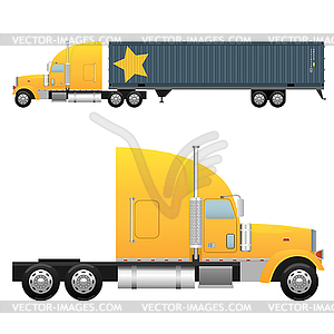 Тяжелый грузовик грузов - рисунок в векторе