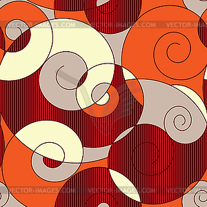 Colorful spirals seamless pattern - vector image