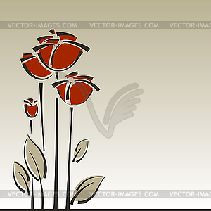 Roses floral stylish background - vector EPS clipart