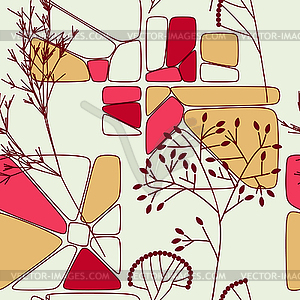 Floral retro seamless pattern - vector image