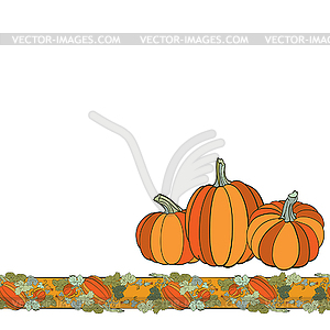 Pumpkin Background seamless pattern - vector clipart